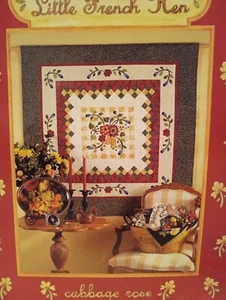 Little French Hen Quilting Book Cabbage Rose Quilt Pattern Book Floral Appliques - Picture 1 of 8