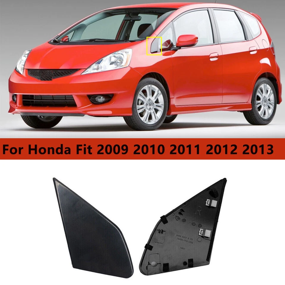 Front Door Garnish Window Glass Plate Trim Cap 1Pair For Honda Fit 2009-2013 - Image 1 of 4