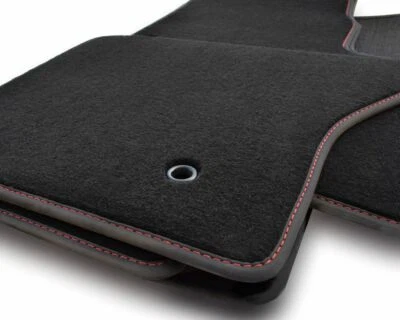 NEU Fußmatten passend Hyundai i20 Premium Velours Original Qualität Schwarz Rot - Bild 1 von 2