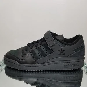 NEW Adidas Forum Low "Triple Black" Leather - Men's Size 10.5 - HQ6807 - Picture 1 of 10