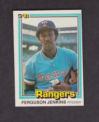 1981 Donruss Baseball Card #146 Fergie Jenkins Texas Rangers NM Miscut HOF - Image 1 of 2