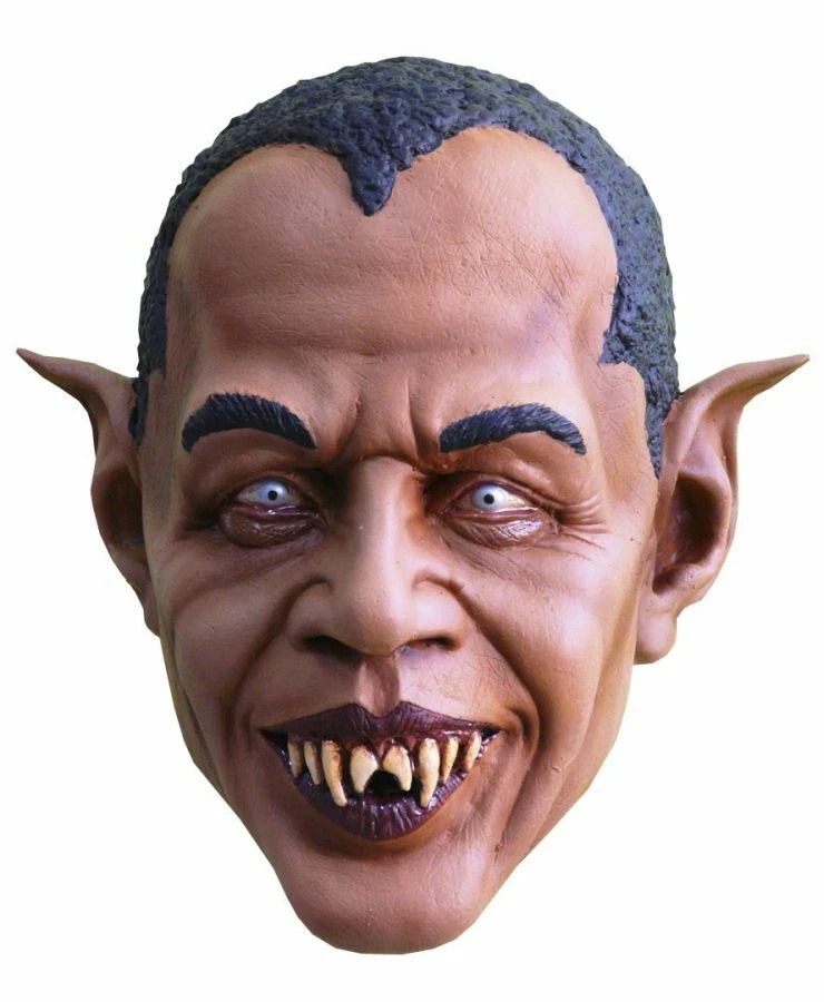 President Dracula Bloodsucker Obama DELUXE ADULT LATEX BARACULA MASK - Image 1 of 1