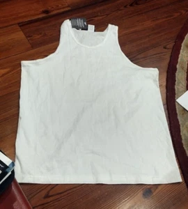 SPEEDO NEW MEN'S LIFEGUARD TANK 100% COTTON WHITE SIZE XXL XX-LARGE NWT - Picture 1 of 2