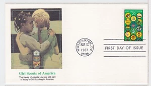 TurtlesTradingPost- Girl Scouts 1987 #2251 FDC Fleetwood Cachet - Imagen 1 de 2