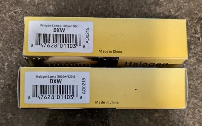Lote de (2) Lámpara Halógena de Impacto (1000w, 120v) AO0215 A/v Foto Escenario Estudio Foto 1 de 2