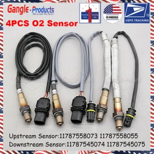 4PCS Oxygen O2 Sensor For BMW E82 E90 E91 128i 328i 328i X3 3.0L Up+Downstream - Picture 1 of 3
