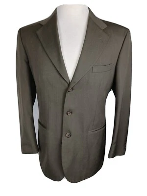 Abrigo deportivo City Streets para hombre talla 38R verde mezcla de poli lana B15 Foto 1 de 4