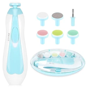 Baby Nail Trimmer Electric,Baby Nail Clippers,6 in 1 Baby Nail Grooming Kit - Picture 1 of 9