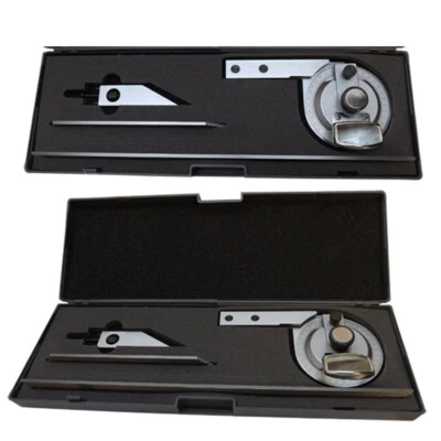 UNIVERSAL BEVEL DIAL PROTRACTOR MAGNIFIER 6 12" BLADES SATIN 360 Stainless Steel - Image 1 of 3