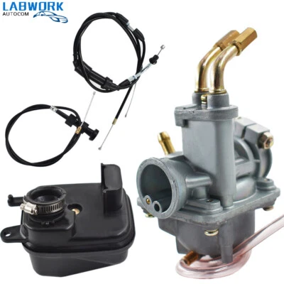 Carburetor Air Filter & Throttle Choke Cable Carb For Yamaha Y ZINGER PW 50 PW50 - Image 1 of 4