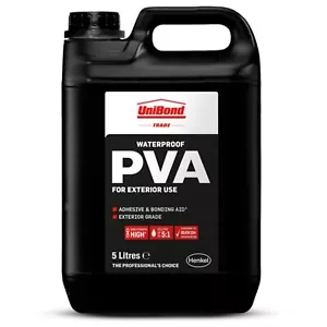 UniBond adesivo PVA impermeabile e incollaggio AUD 5 litri uso esterno ad alta resistenza - Foto 1 di 3