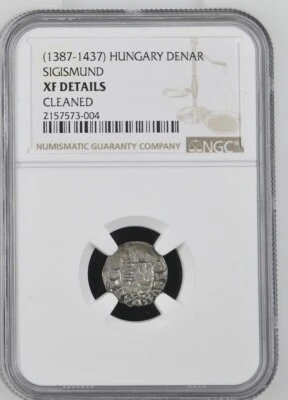 (1387-1437) Hungary Denar - Sigismund - NGC XF Details (Cleaned) - Image 1 of 2