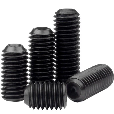MONSTERBOLTS #10-32 Cup Point Socket Set Screws, Fine Thread SAE Alloy Steel w/ Black Oxide