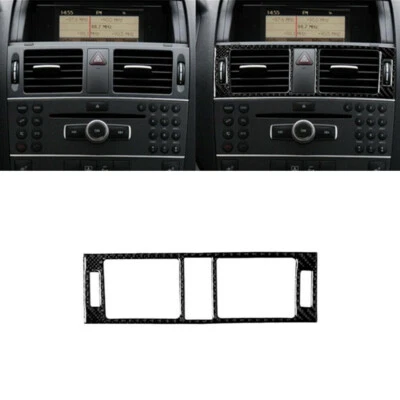 Cubierta de salida de ventilación de aire lateral de fibra de carbono para Mercedes-Benz Clase C W204 2007-2010 Foto 1 de 4