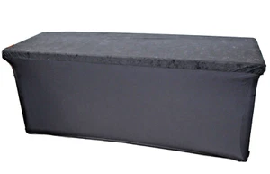 Black Stretch Mode Cover with Black Suede Effect Top 152cm x 76cm x 74cm - Picture 1 of 3