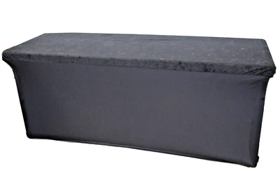 Cubierta negra de modo elástico con efecto gamuza negra superior 152 cm x 76 cm x 74 cm Foto 1 de 3