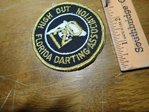 FLORIDA DARTING ASSOCIATION DART CLUB DART BOARD PATCH BX G#9 - Picture 1 of 1