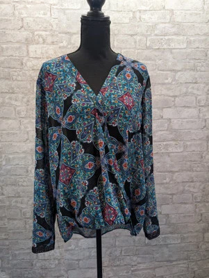 Blusa túnica boho Nicole By Nicole Miller para mujer (L) Foto 1 de 4