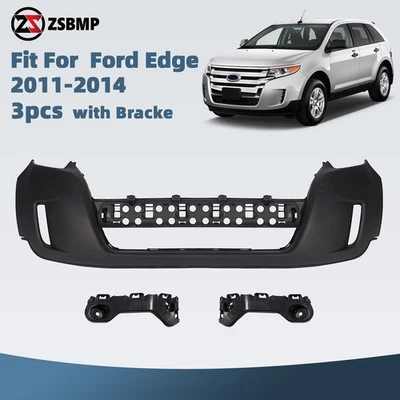 Front Bumper Cover With Bracket Kit Fit For 2011-2014 Ford Edge Primed Foto 1 de 4