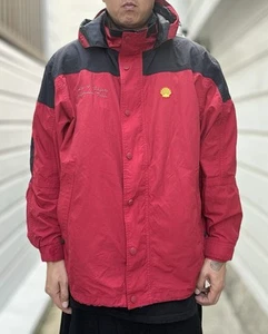 Shell Oil Rain Jacket Windbreaker Racing 2 Way Zipper Safety Team XXL - Picture 1 of 17