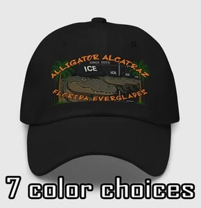 Alligator Alcatraz Hat Florida Everglades MAGA ICE Gator Jail cap Border Prison - Picture 1 of 17