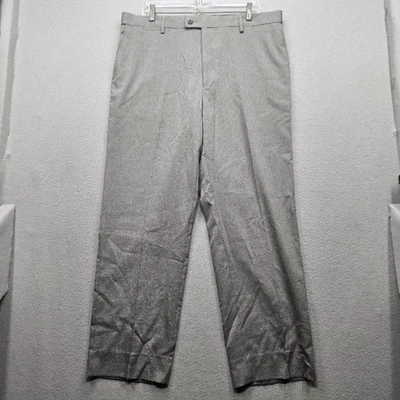 Pantalones para hombre Saddlebred talla 38x34 gris vestido poliéster spandex Foto 1 de 4