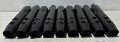 LOTE DE 4 SILENCIADORES ORIGINALES HARLEY DAVIDSON 17-LATER TOURING FLH STOCK OEM NEGRO Foto 1 de 4