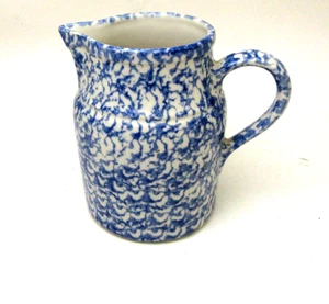 Vintage - Blauer Schwammgeschirr Krug, The Workshop of Gerald E Henn, Roseville Ohio - Bild 1 von 5