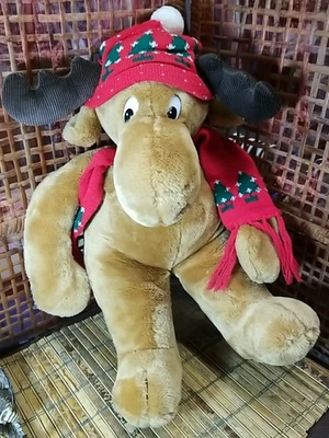Vintage 1986 Mooseltoe Commonwealth Christmas Holiday Moose Stuffed Animal Plush - Image 1 of 4