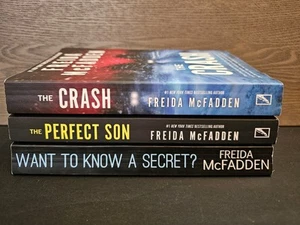 Lot of 3 Freida McFadden PB books Crash, Perfect Son, Want To Know A Secret - Picture 1 of 7