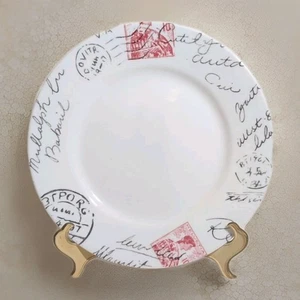 Corelle Coordinates Sincerely Yours Briefmarke Druck Speiseteller 10,5" Multi - Bild 1 von 10