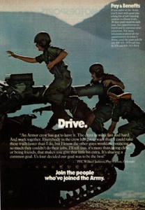 1977 Vintage Print Ad Join the people who've joined the US Army Drive Pay - Imagen 1 de 2