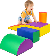 Best Choice Products 5-Piece Kids Climb & Crawl Soft Foam Block Activity Play St