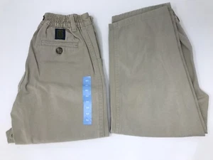 Baby GAP Kids Boys Toddler Khaki Pants Size 4XL Elastic Waist Flat Front Uniform - Picture 1 of 11