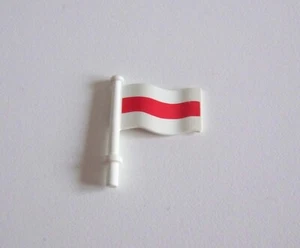 PLAYMOBIL (Q3182) CHANTIER - Drapeau Blanc & Rouge Camion 4046 4048 5030 - Imagen 1 de 1