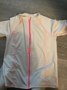 Cat And Jack Girl's  Short Sleeve  Cream & Pink, Sz XL (14-16) Pre-Owned - Picture 1 of 4
