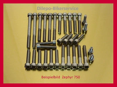 V2A Tornillos Tornillos de acero inoxidable Tornillos de motor para KAWASAKI ZEPHYR ZR 750 ZR750 Foto 1 de 2