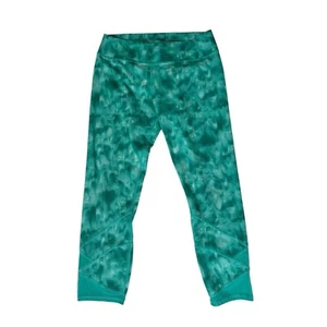 Girls Sz XL 14/16 Turquoise Blue Tie Dye Pocket Yoga Leggings Pants Mesh Cuff - Picture 1 of 3