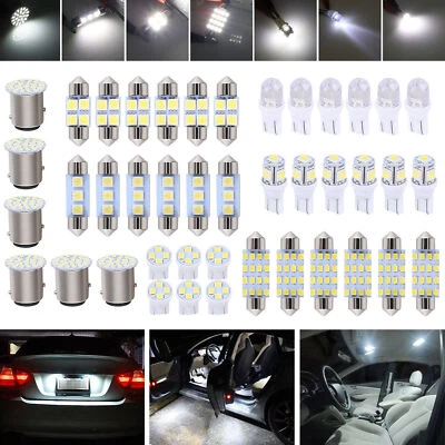 42pcs Combo LED Car Interior Dome Map Door Trunk License Plate Mixed Light White Foto 1 de 4