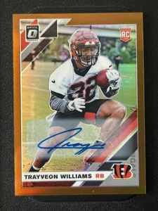 2019 Optic Trayveon Williams BRONZE Rookie Auto Cincinnati Bengals/TEXAS A&M - Picture 1 of 2