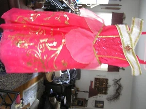 Girls Disney Princess AURORA Sleeping Beauty PINK w/ Gold Dress/Costume Size 7~8 - Picture 1 of 4