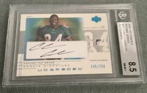 Serie 65 Chris Chambers 2001 clasificación cubierta superior autógrafo Miami Dolphins. - Imagen 1 de 3