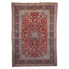 Tappeto Keshan Lana Cotone Nodo Grosso Manuale - Persiano