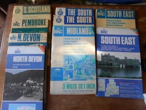 Vintage Collection of RAC Maps, mainly 1970's and different scales - Picture 1 of 9