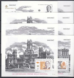 ESPAÑA.- CARNET 3711 C DEL 150 ANIVERSARIO DEL SELLO NUEVA SIN CHARNELA. - Imagen 1 de 2