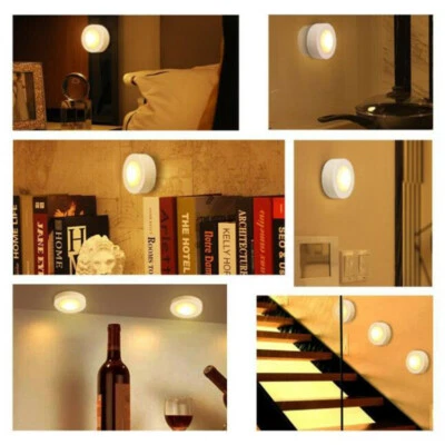 1Pc Wireless LED Puck Lights Closet Under Cabinet Lighting With Remote Control - Image 1 of 4