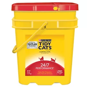 Tidy Gats Clumping lettiera per gatti 24/7 prestazioni per gatti multipli secchio 35 libbre - Foto 1 di 3