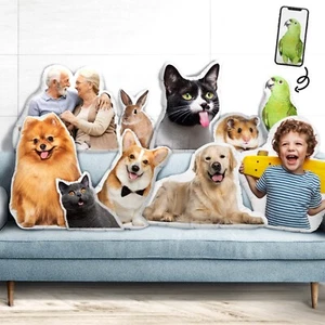 Photo Customization DIY dog Cushion Pet Plush Toys Dolls Stuffed Animal Cat - Picture 1 of 8