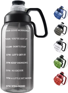 64 OZ Water Bottle with Straw, Motivational Half Gallon Water Bottles with Times - Picture 1 of 12