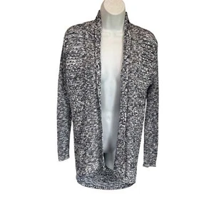 Girl XL 14-16 Cat & Jack Navy Blue White Open Front Long Sleeve Sweater Cardigan - Picture 1 of 3